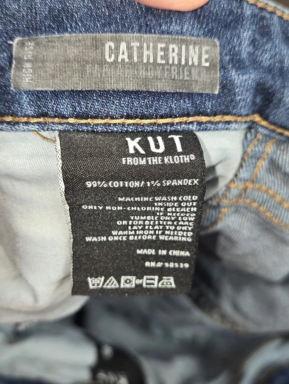 Kut from the Kloth Womens Size 18 Catherine Slim Jeans in Blue - Picture 2 of 4